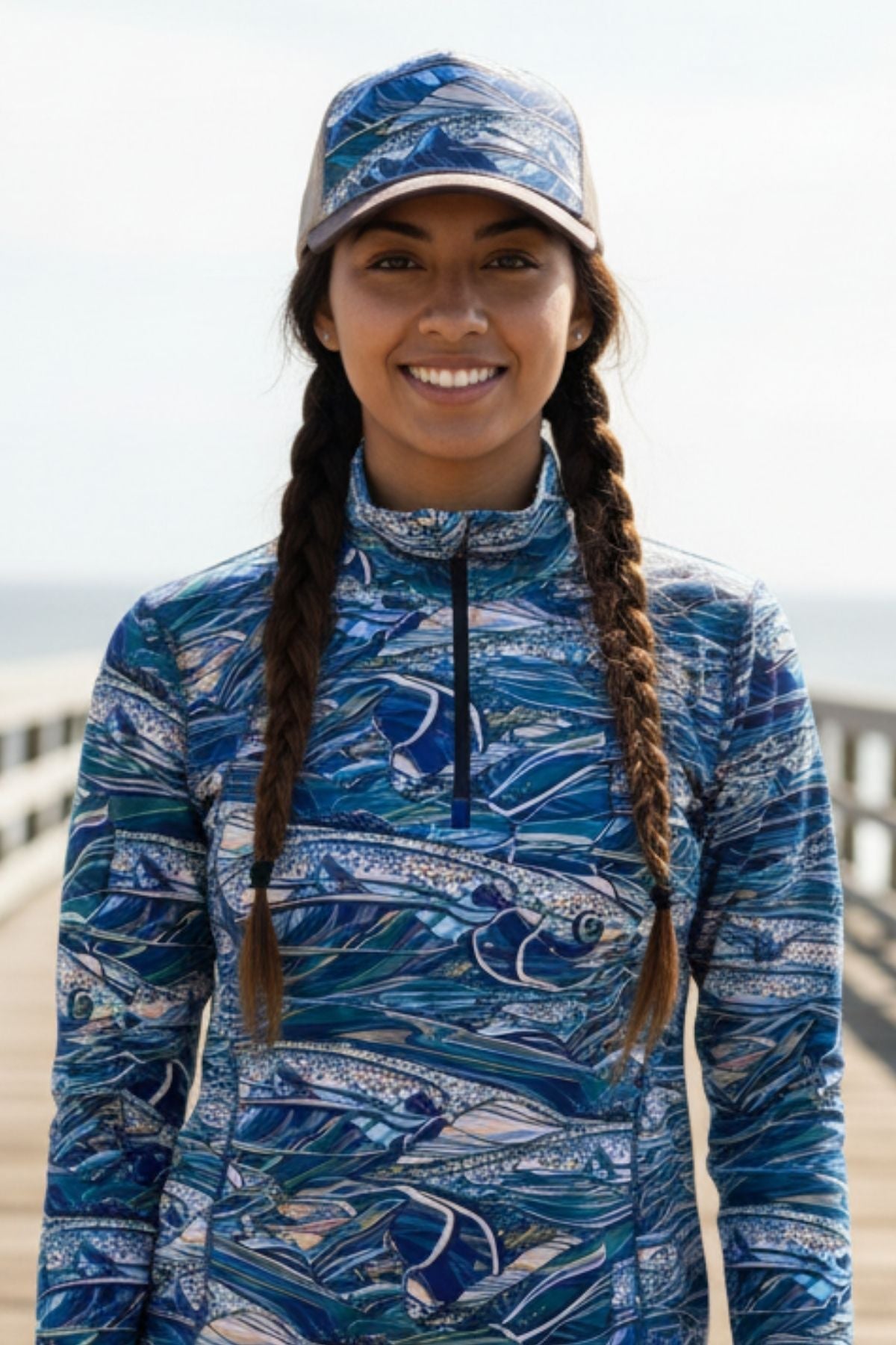 FISHE Rainbow Ridge Abstract Trucker Hat