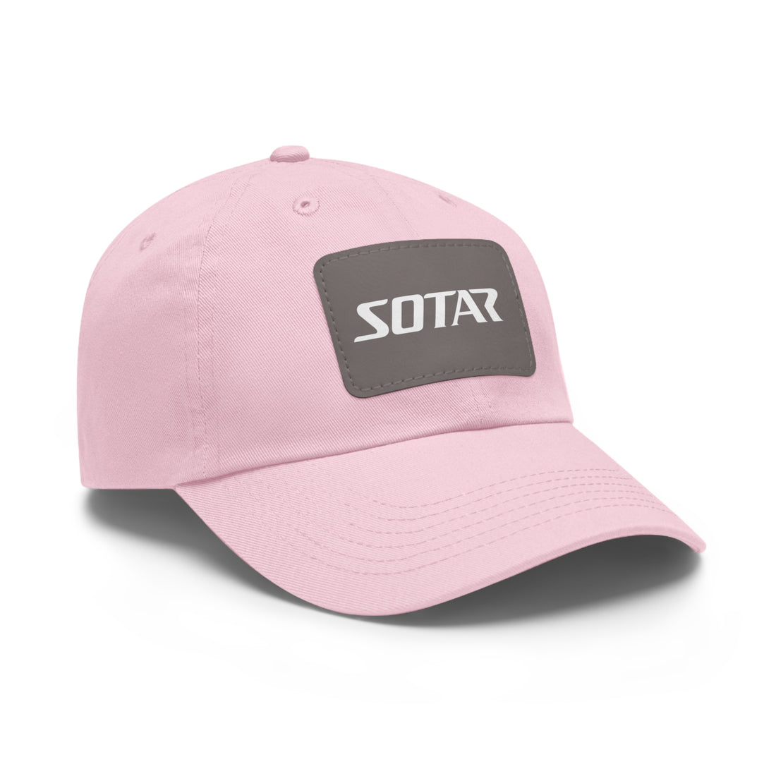 Dad Buckle Cap Hat - SOTAR White LOGO Leather Patch