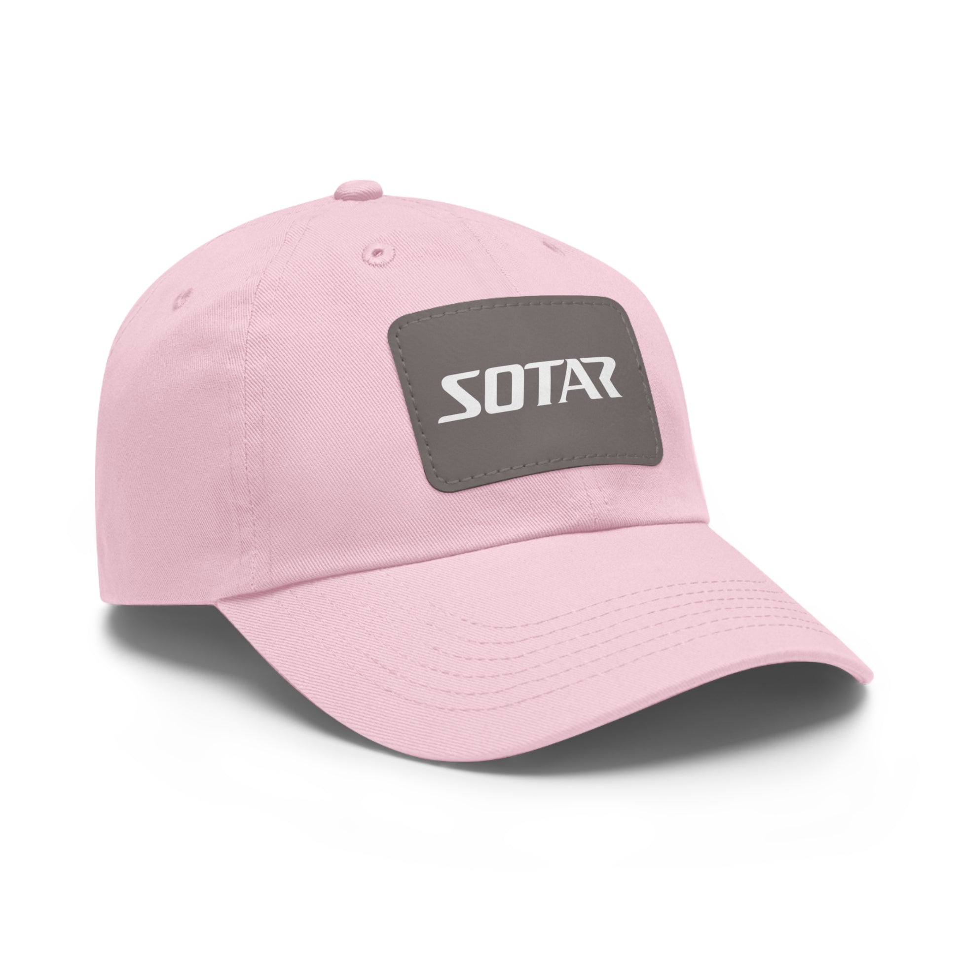 Dad Buckle Cap Hat - SOTAR White LOGO Leather Patch