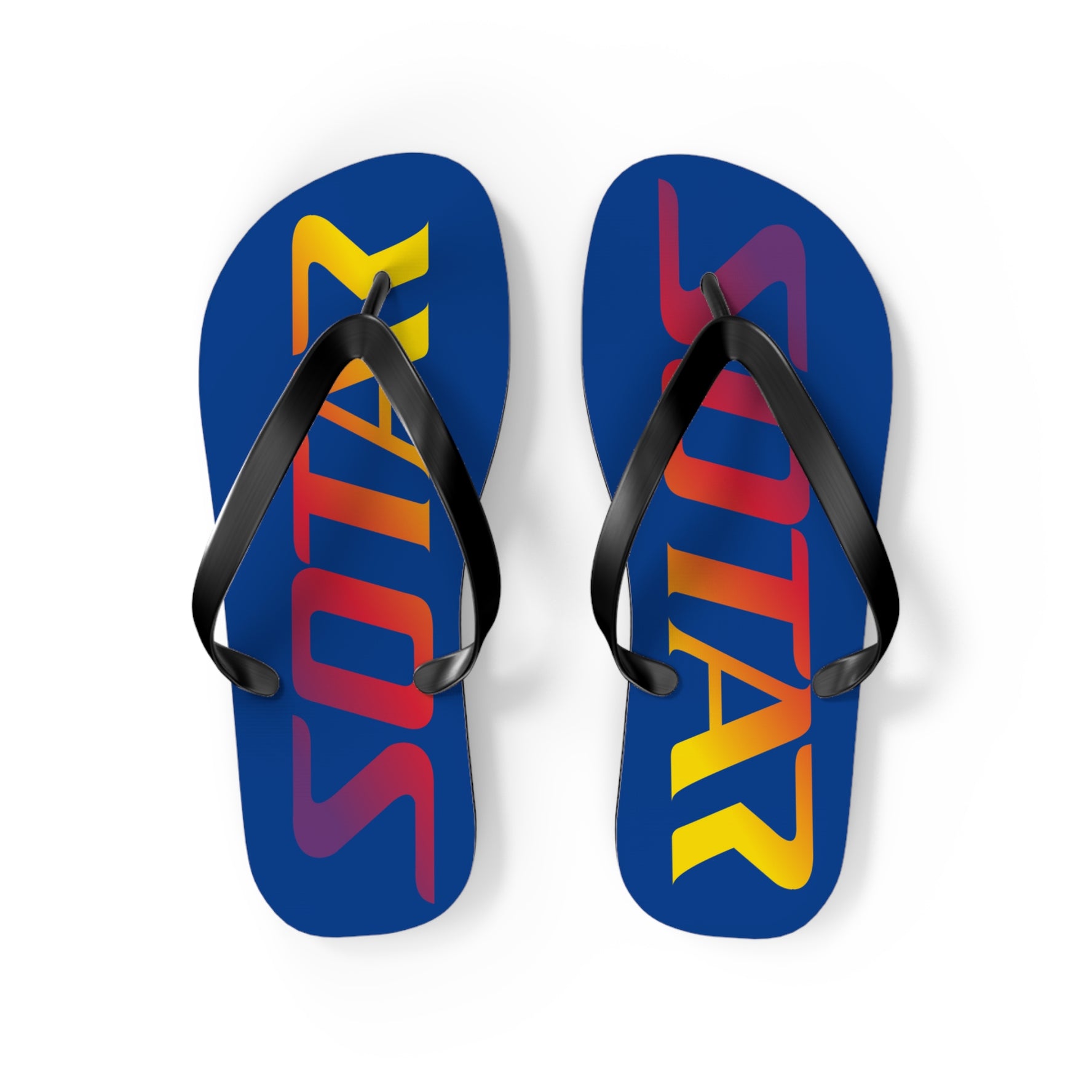 SOTAR Sunset Logo Blue Flip Flops Sandals Summer River Water Wear