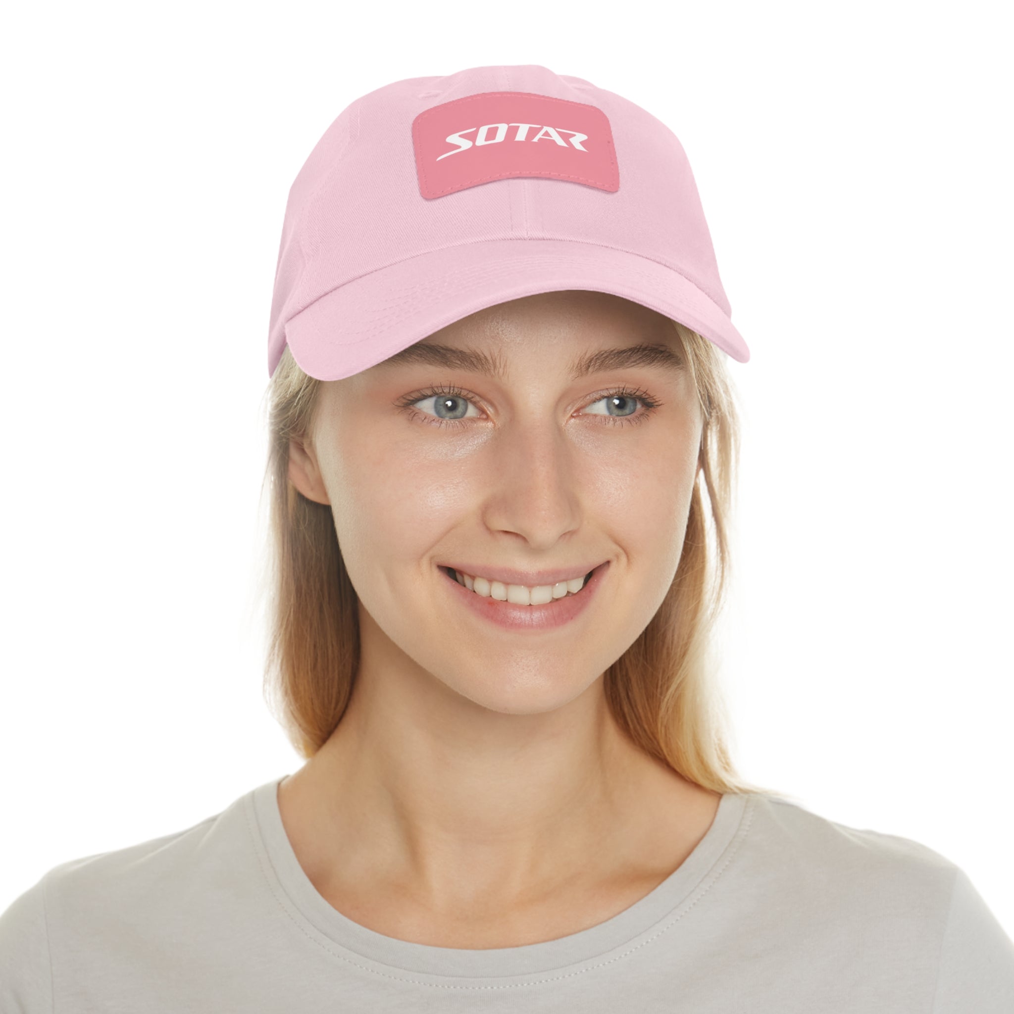 Dad Buckle Cap Hat - SOTAR White LOGO Leather Patch