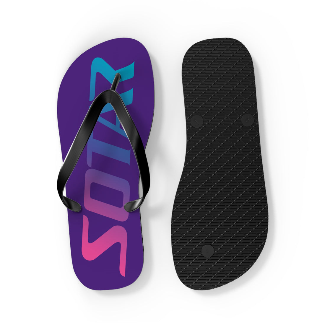 SOTAR Pink Teal Logo Purple Flip Flops Sandals Summer River Water Wear