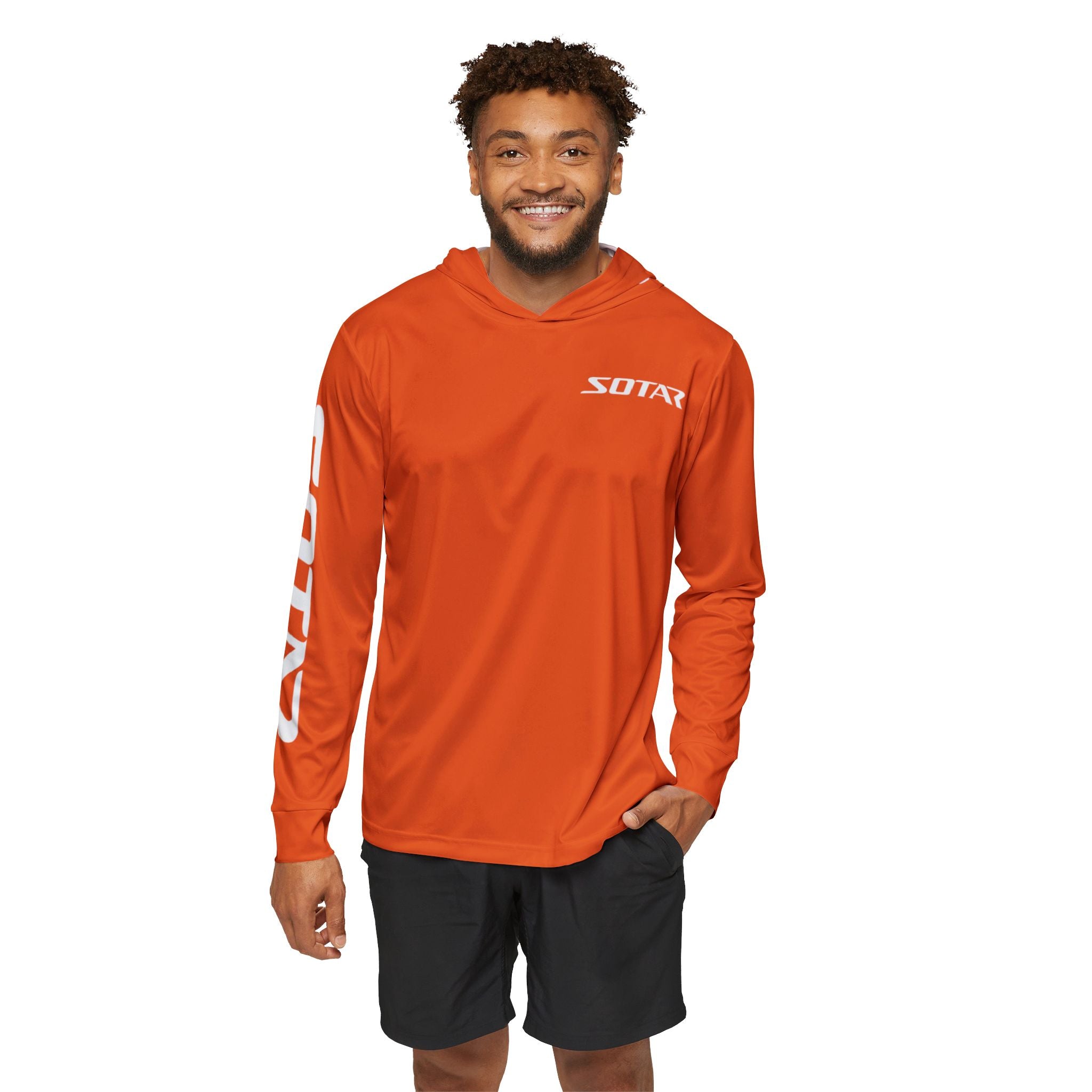 Orange White SOTAR Men's UPF 50+ Sun Shirt