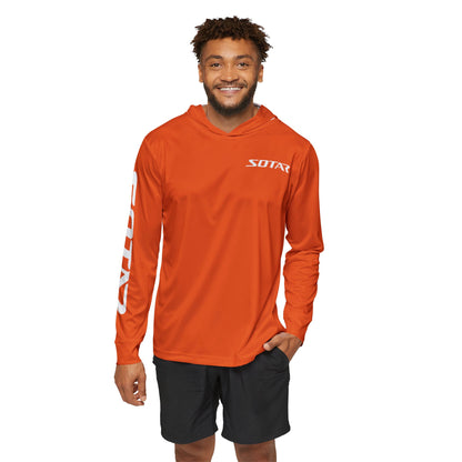Orange White SOTAR Men's UPF 50+ Sun Shirt