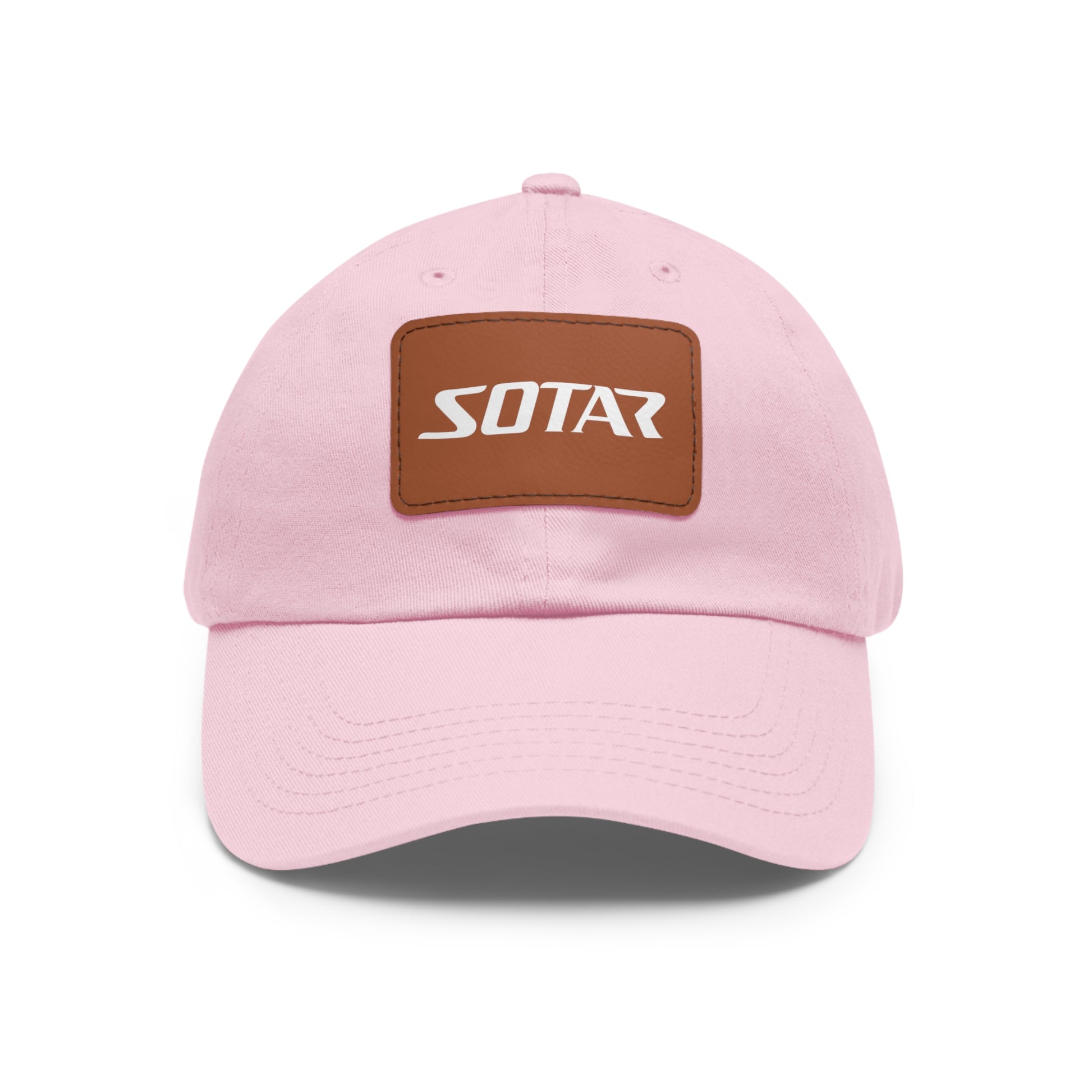 Dad Buckle Cap Hat - SOTAR White LOGO Leather Patch
