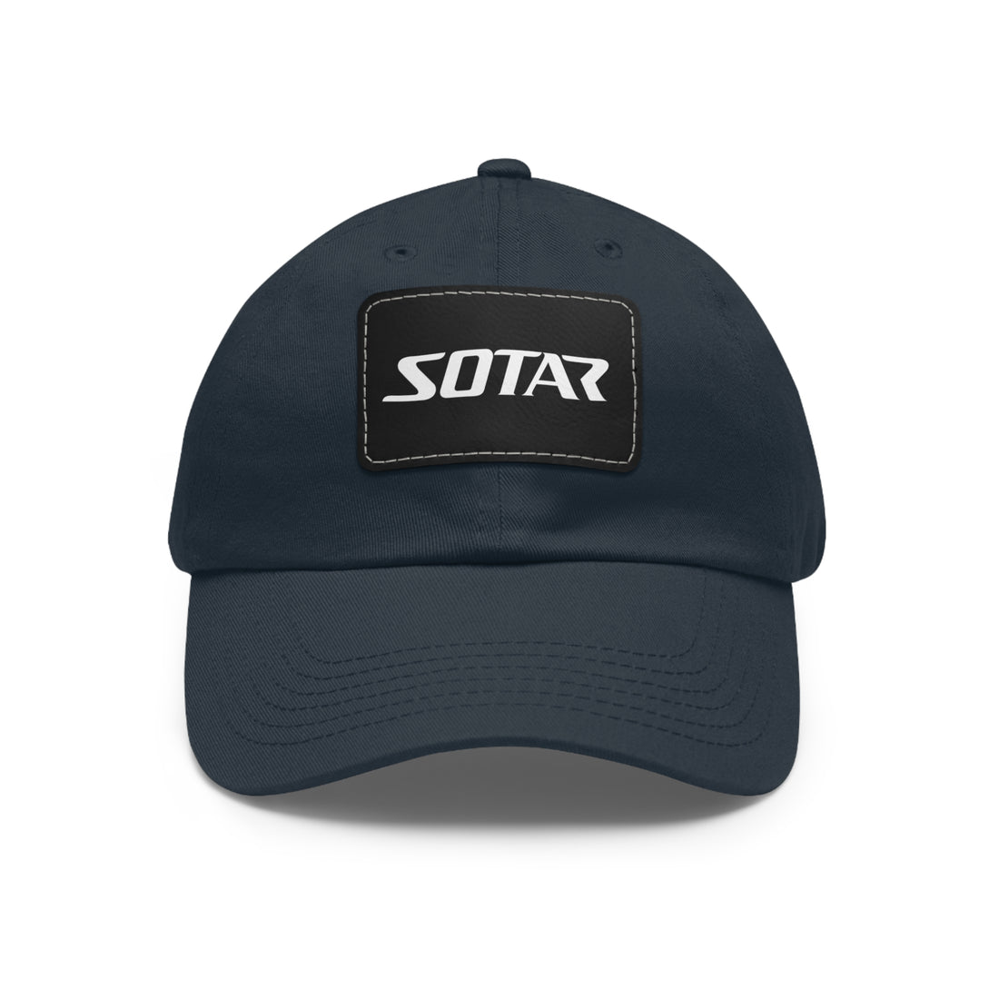 Dad Buckle Cap Hat - SOTAR White LOGO Leather Patch