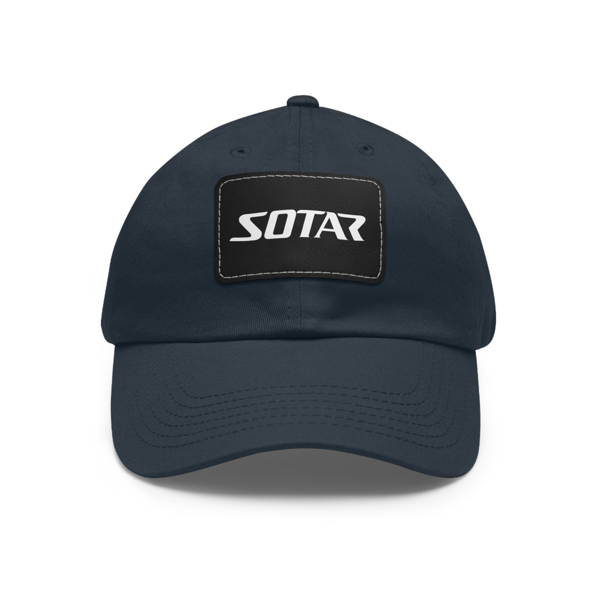 Dad Buckle Cap Hat - SOTAR White LOGO Leather Patch