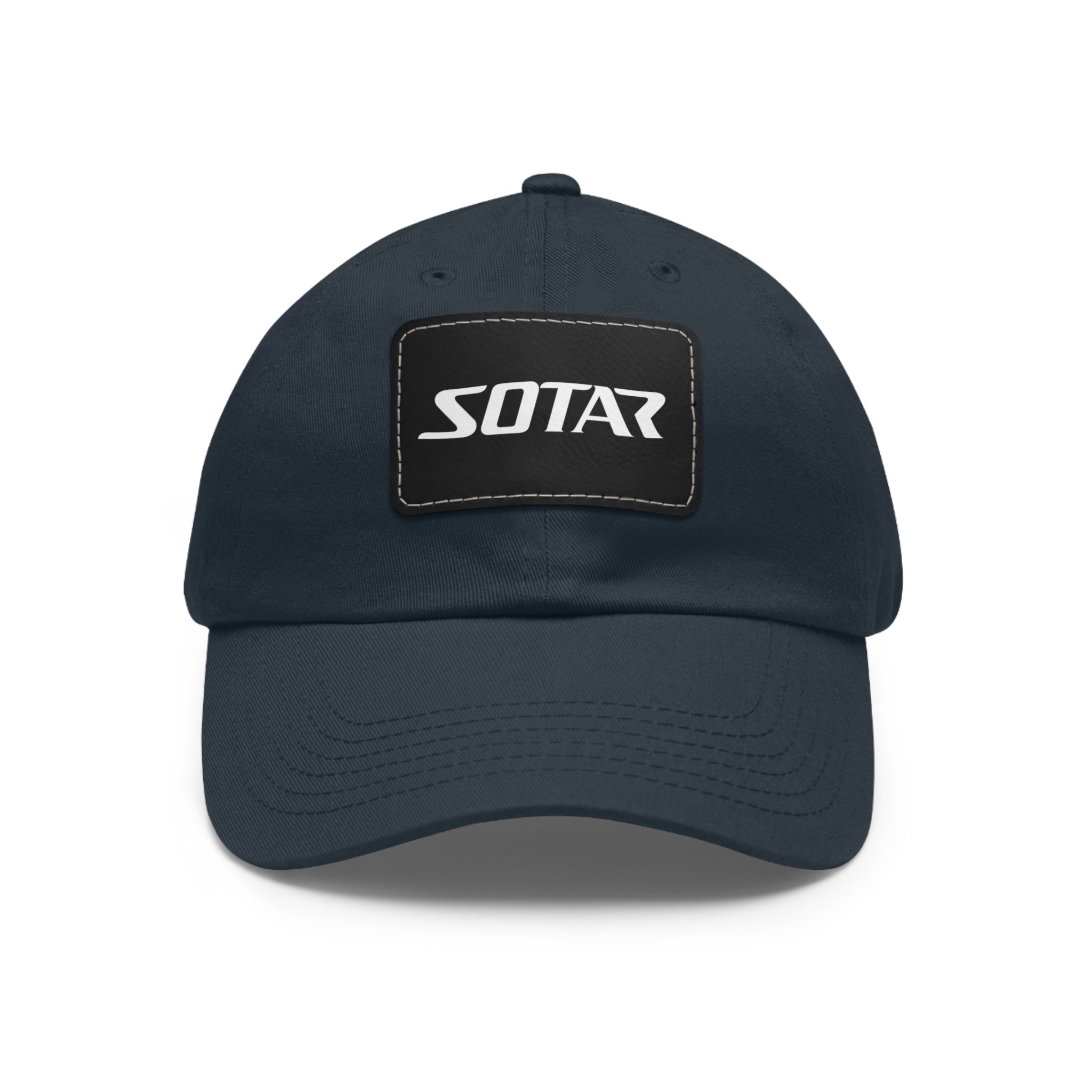 Dad Buckle Cap Hat - SOTAR White LOGO Leather Patch
