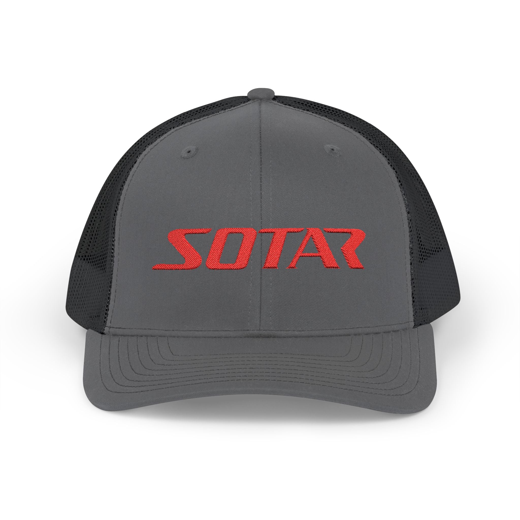 SOTAR Embroidered Red Logo Snapback Trucker Cap Baseball Hat