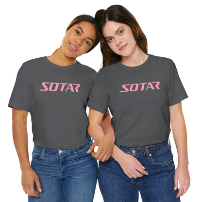 SOTAR Pink LOGO Graphic Tee - Unisex Casual T-Shirt, Everyday Outdoor