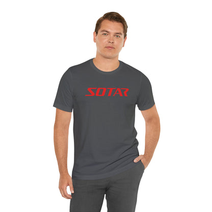 SOTAR Red LOGO Graphic Tee - Unisex Casual T-Shirt, Everyday Outdoor