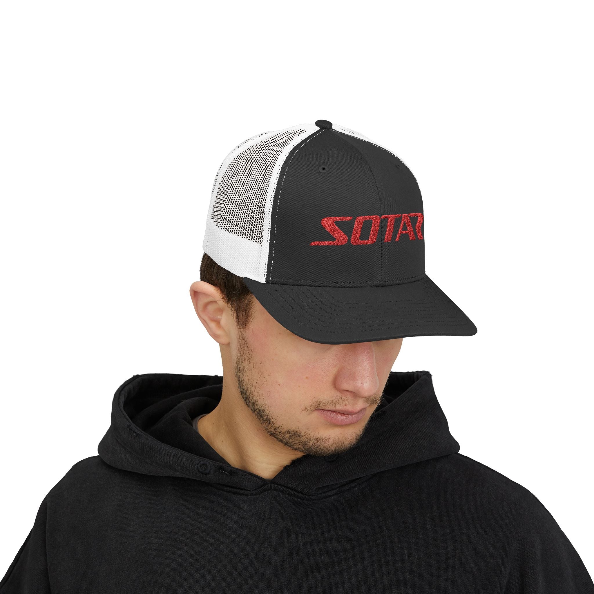 Snapback Trucker Cap -  Red Logo