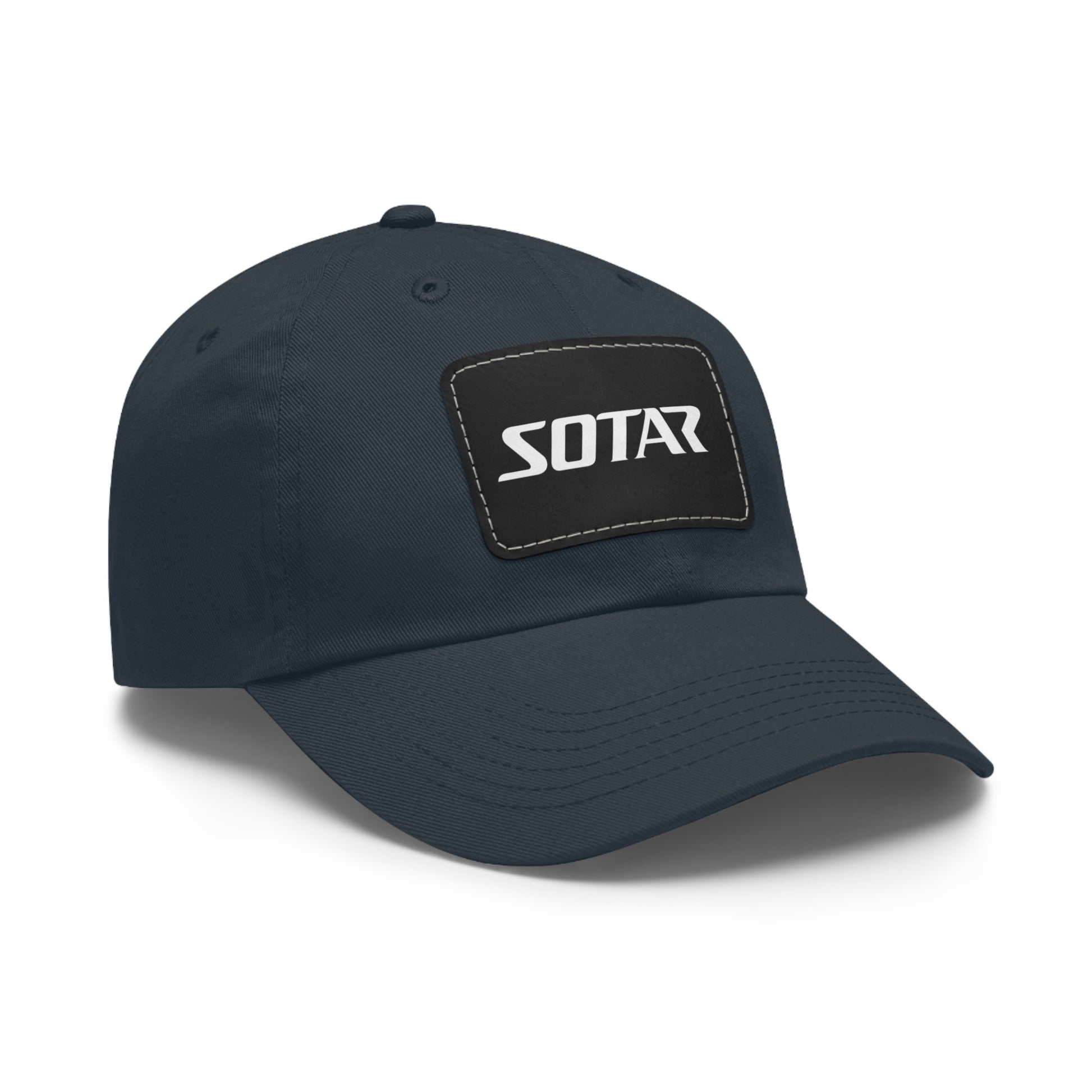 Dad Buckle Cap Hat - SOTAR White LOGO Leather Patch
