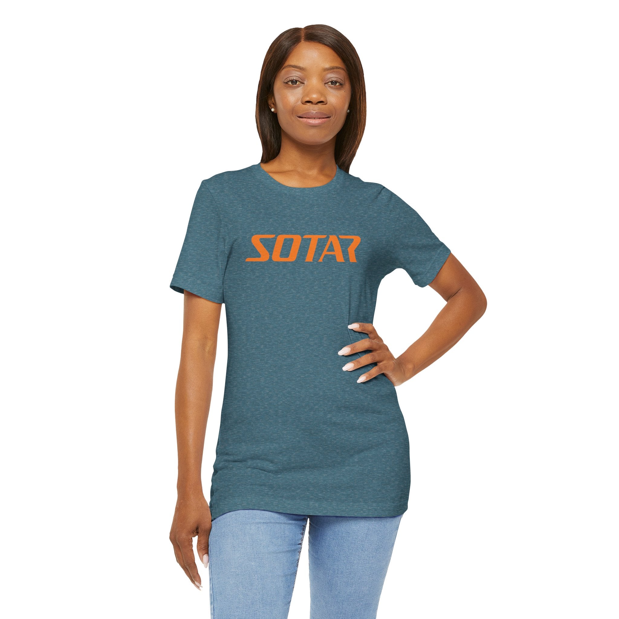 SOTAR Orange LOGO Graphic Tee - Unisex Casual T-Shirt, Everyday Outdoor