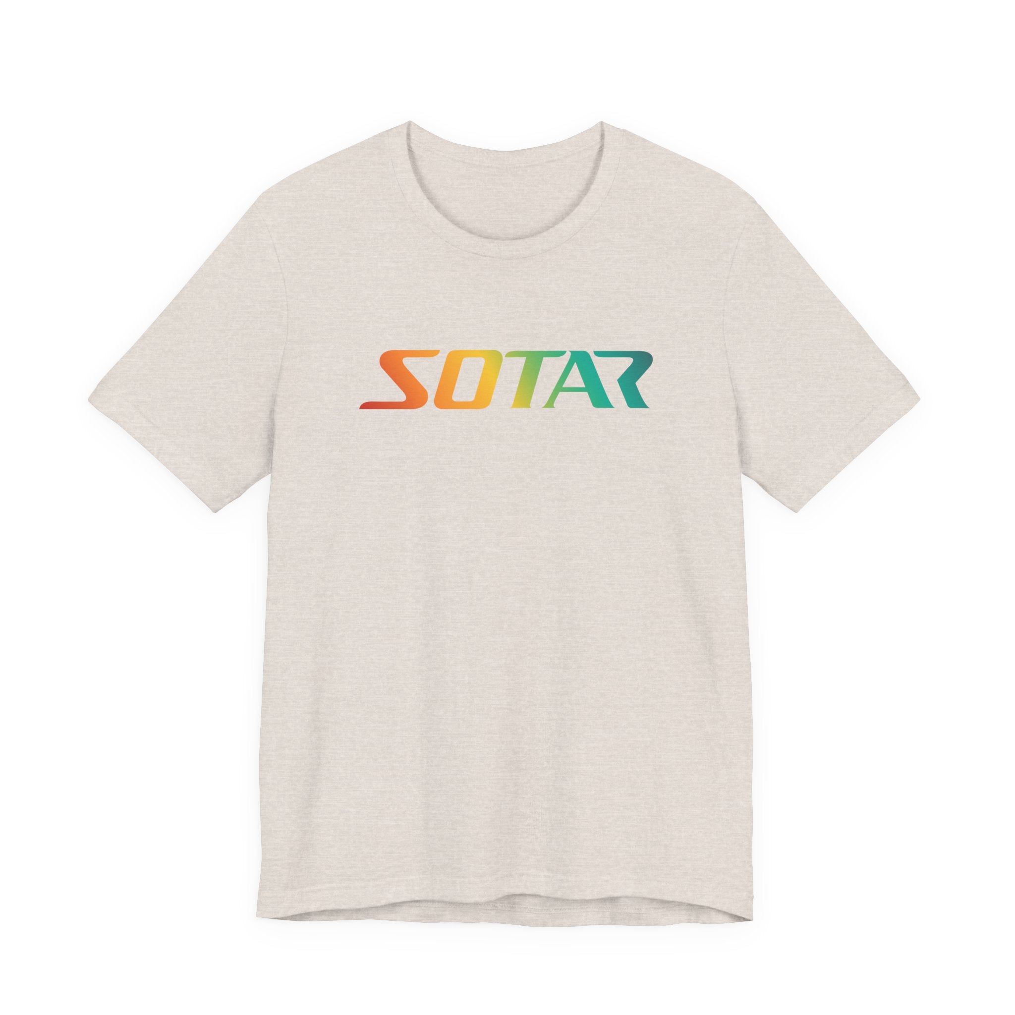 SOTAR Orange Green Gradient LOGO Graphic Tee - Unisex Casual T-Shirt, Everyday Outdoor