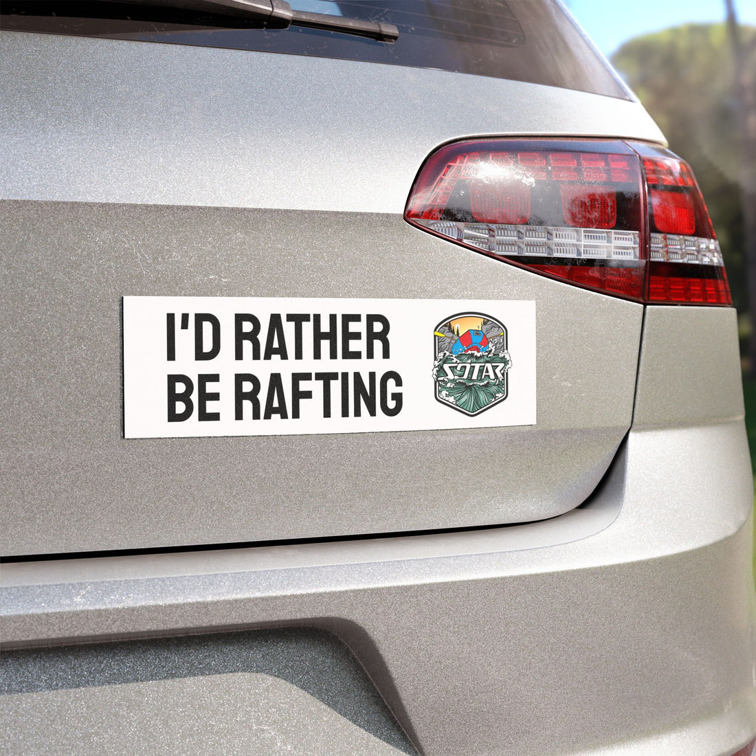 I'd rather be rafting - Car Magnets