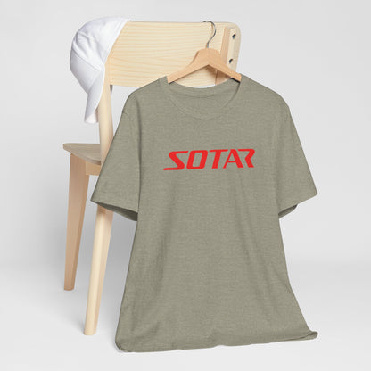 SOTAR Red LOGO Graphic Tee - Unisex Casual T-Shirt, Everyday Outdoor