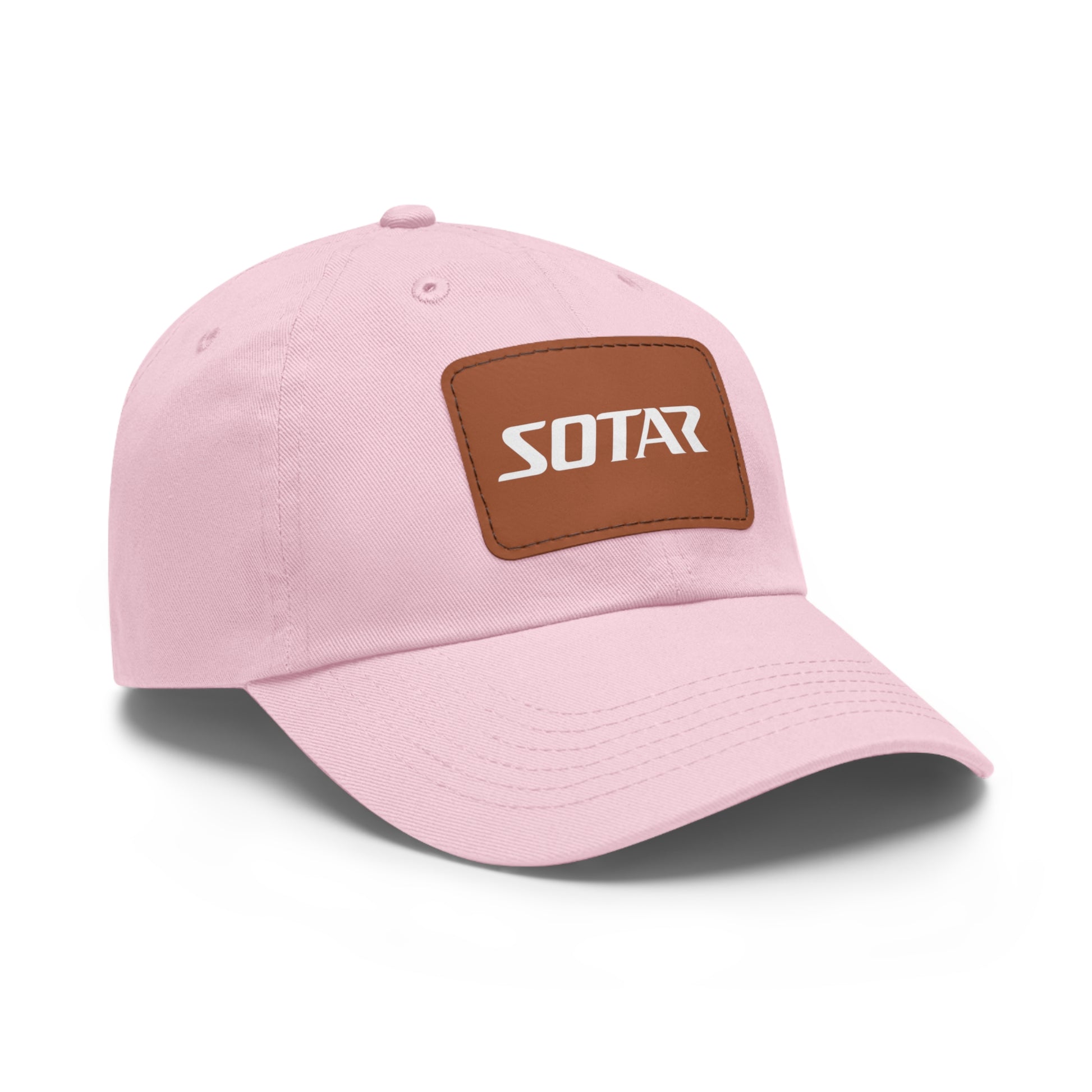 Dad Buckle Cap Hat - SOTAR White LOGO Leather Patch