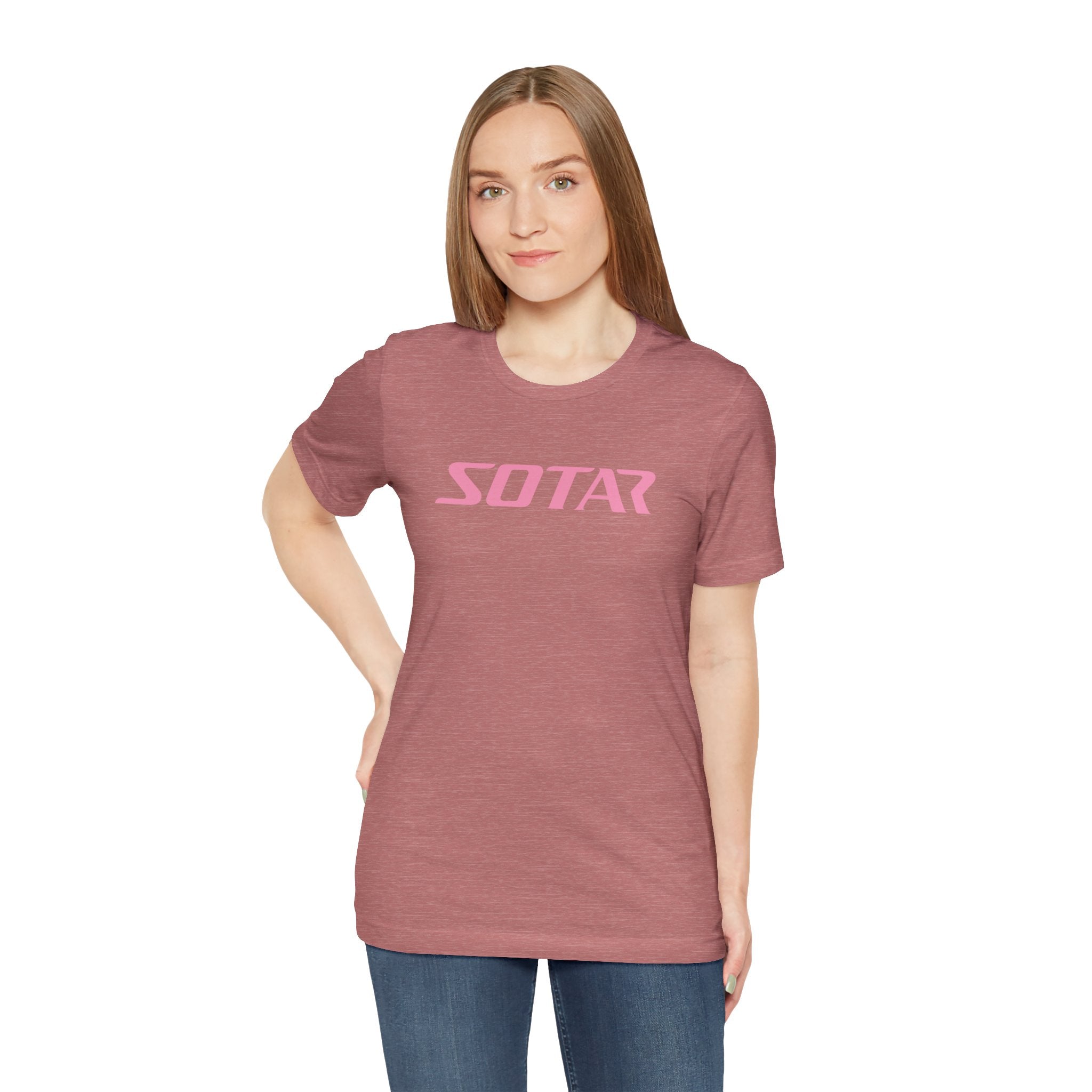 SOTAR Pink LOGO Graphic Tee - Unisex Casual T-Shirt, Everyday Outdoor