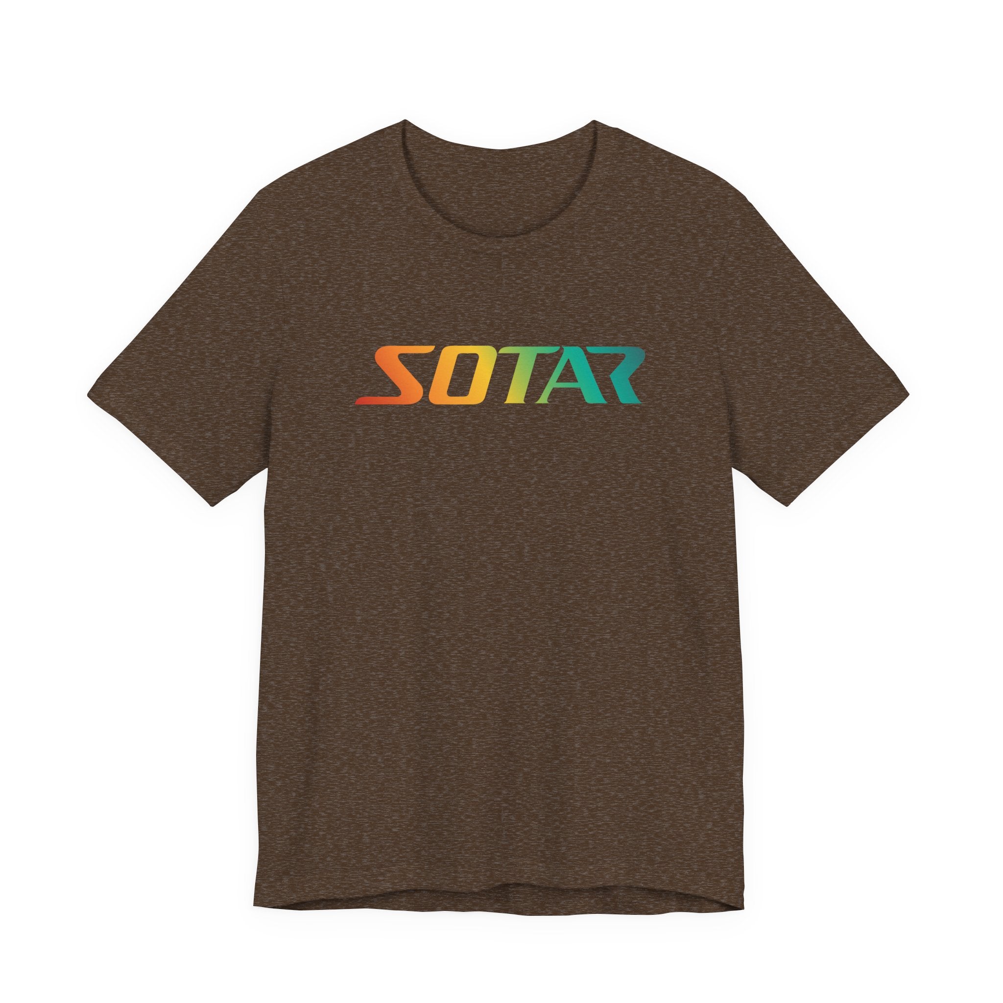 SOTAR Orange Green Gradient LOGO Graphic Tee - Unisex Casual T-Shirt, Everyday Outdoor