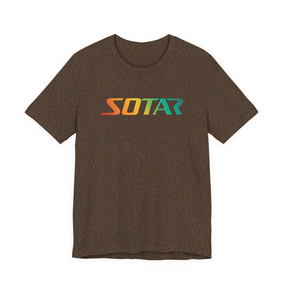 SOTAR Orange Green Gradient LOGO Graphic Tee - Unisex Casual T-Shirt, Everyday Outdoor