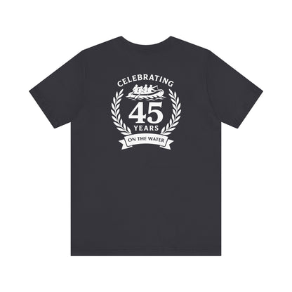 SOTAR White Logo Celebrating 45 Years Unisex Tee, Commemorative Shirt, Whitewater Rafting Anniversary T-Shirt
