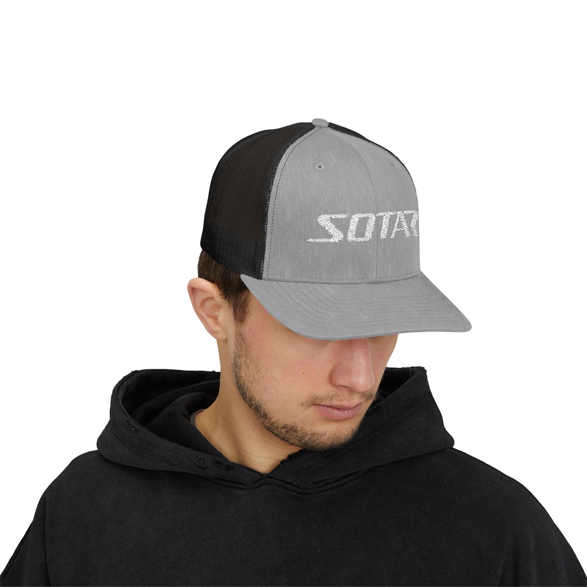 Snapback Trucker Cap - White Logo