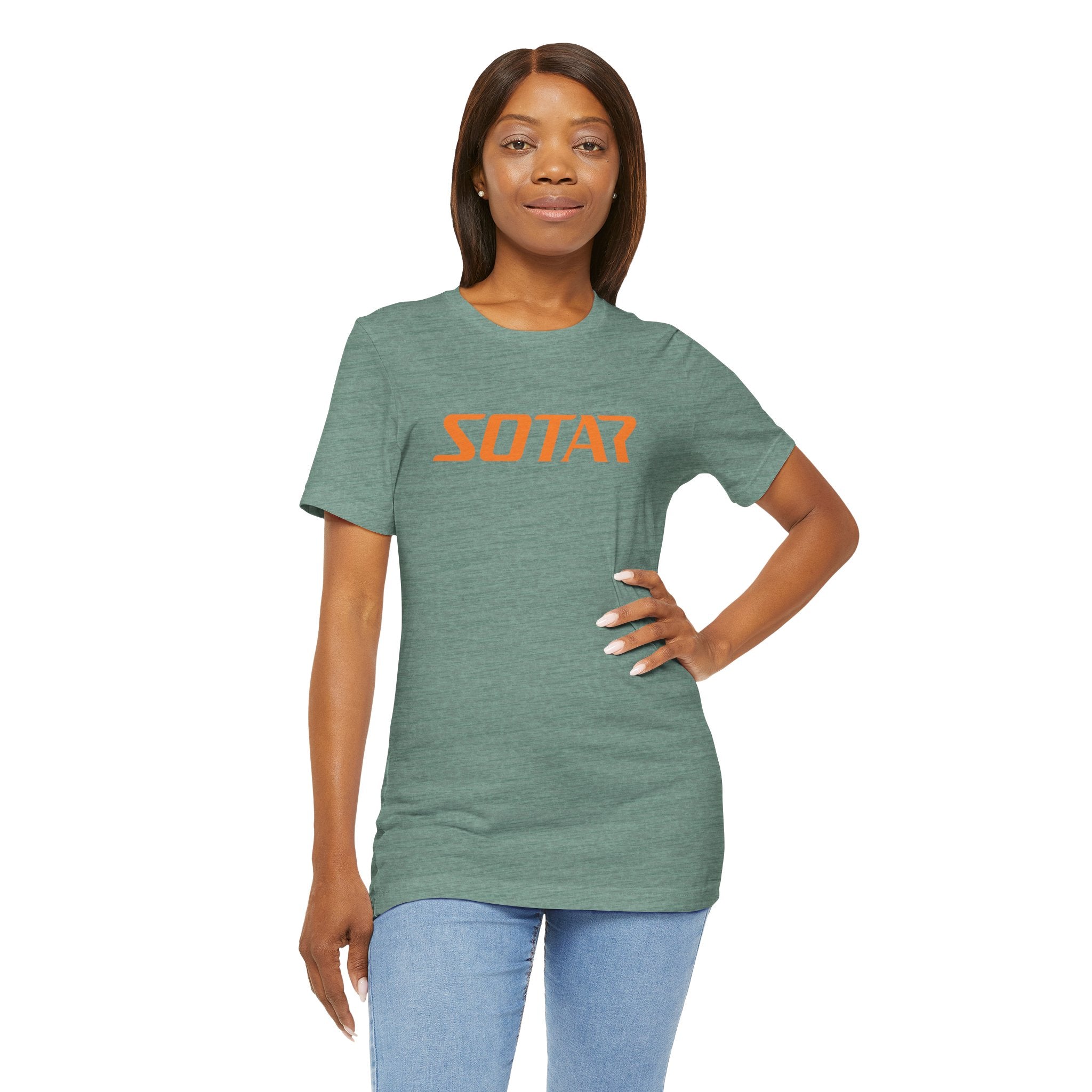 SOTAR Orange LOGO Graphic Tee - Unisex Casual T-Shirt, Everyday Outdoor