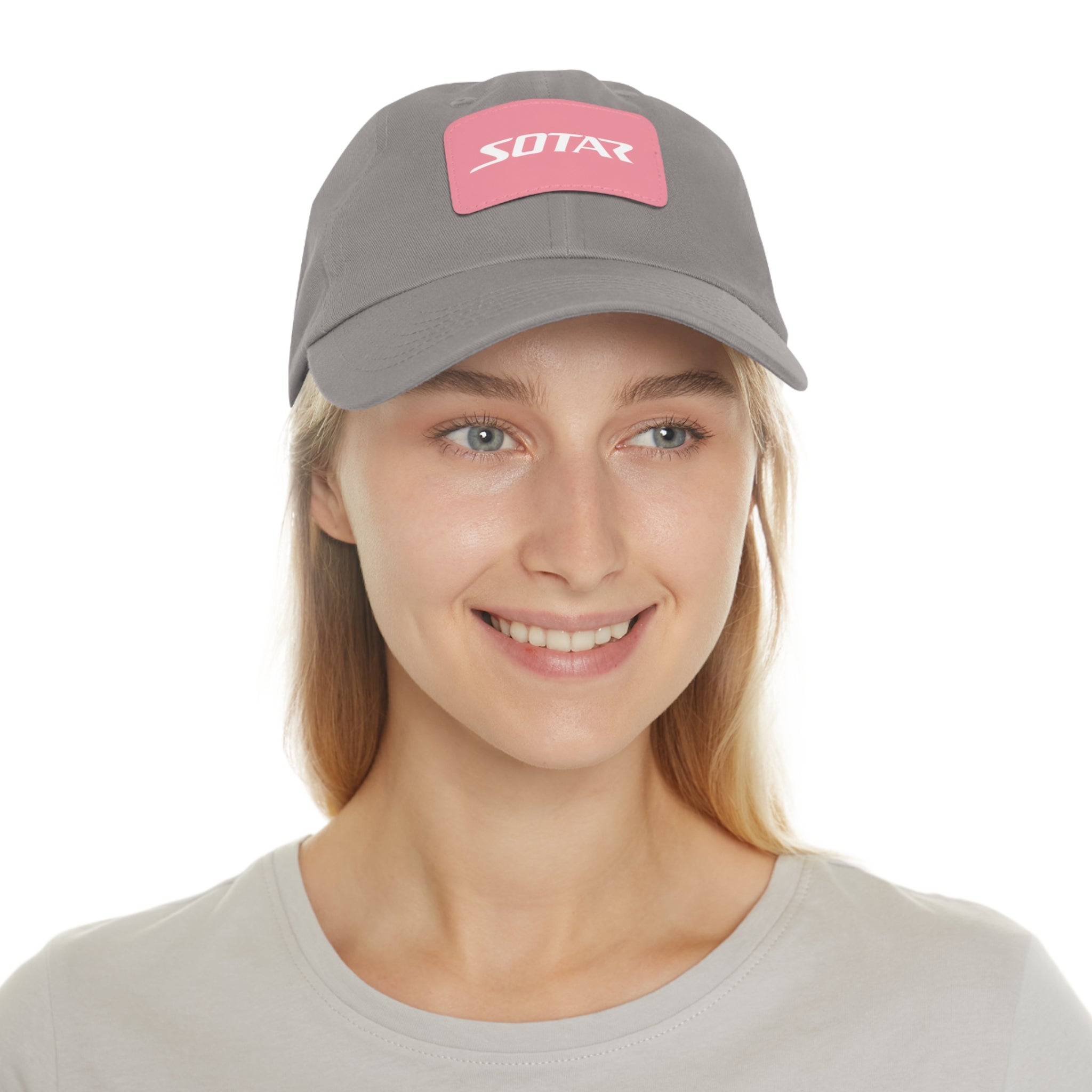 Dad Buckle Cap Hat - SOTAR White LOGO Leather Patch