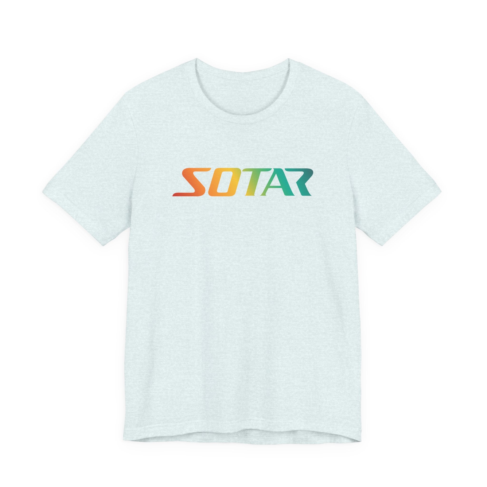 SOTAR Orange Green Gradient LOGO Graphic Tee - Unisex Casual T-Shirt, Everyday Outdoor