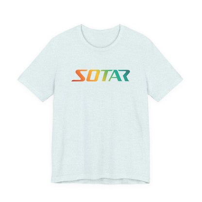 SOTAR Orange Green Gradient LOGO Graphic Tee - Unisex Casual T-Shirt, Everyday Outdoor