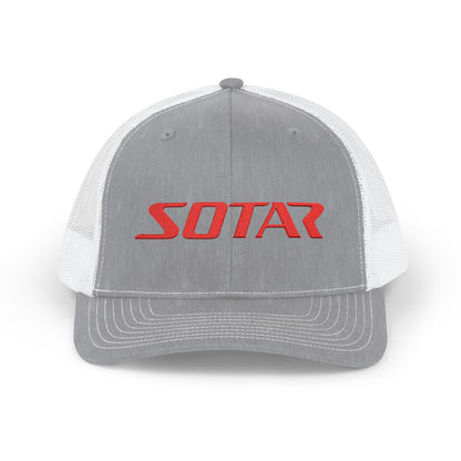 SOTAR Embroidered Red Logo Snapback Trucker Cap Baseball Hat