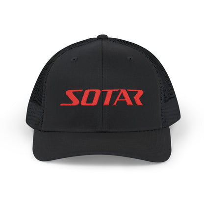 SOTAR Embroidered Red Logo Snapback Trucker Cap Baseball Hat
