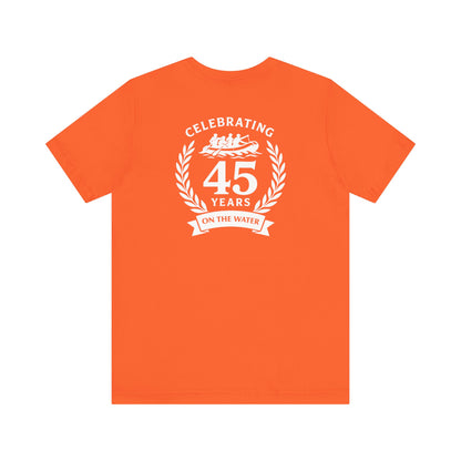 SOTAR White Logo Celebrating 45 Years Unisex Tee, Commemorative Shirt, Whitewater Rafting Anniversary T-Shirt