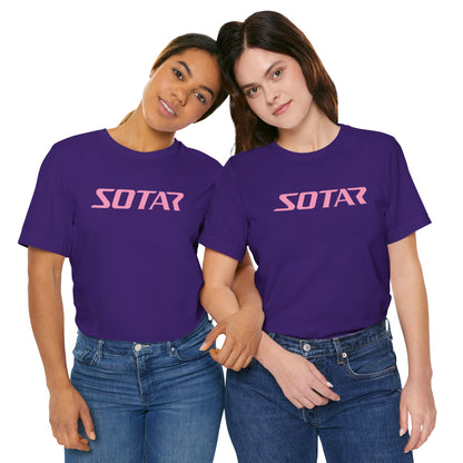 SOTAR Pink LOGO Graphic Tee - Unisex Casual T-Shirt, Everyday Outdoor