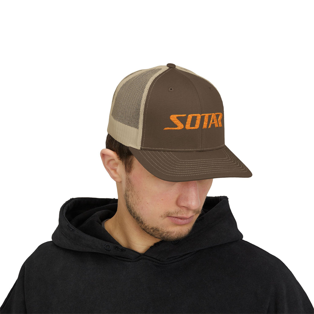 Snapback Trucker Cap - Orange Logo