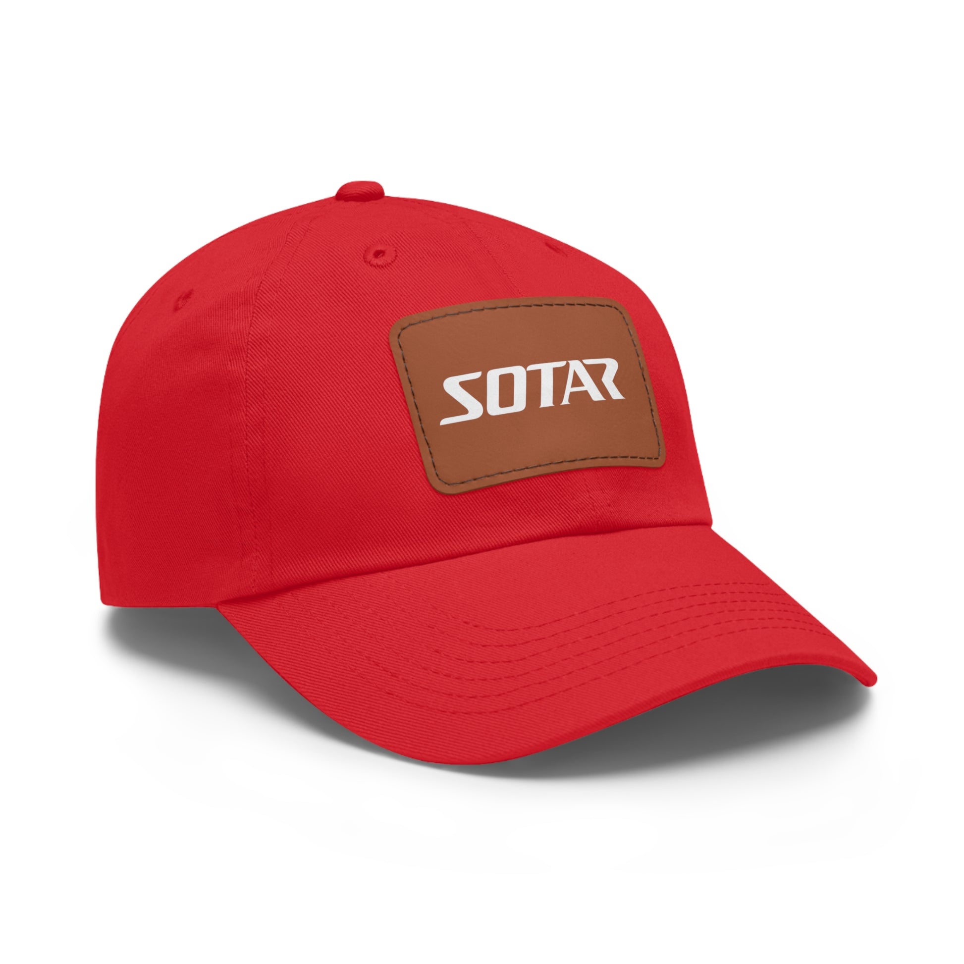Dad Buckle Cap Hat - SOTAR White LOGO Leather Patch