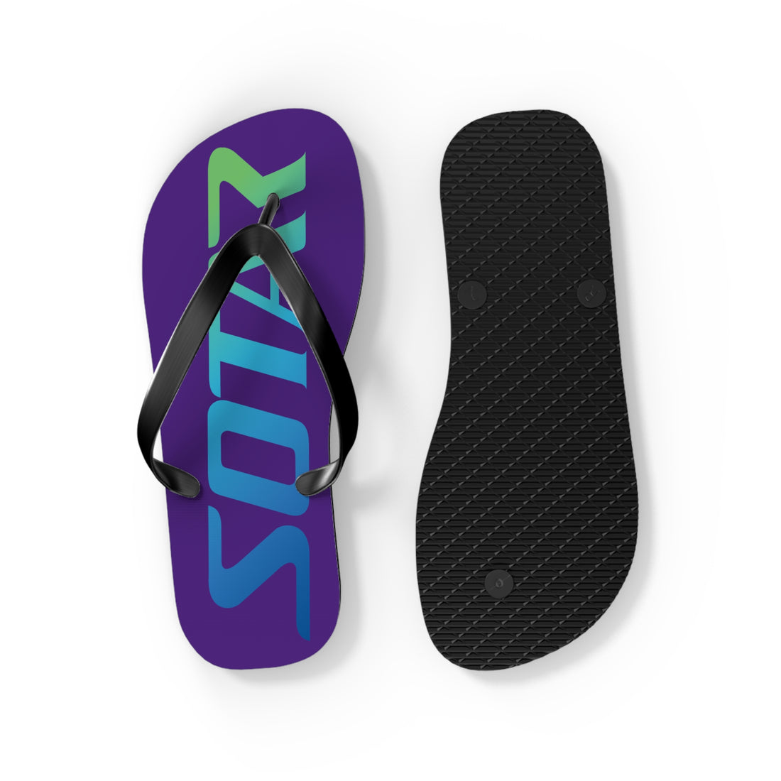 SOTAR Ocean Logo Purple Flip Flops Sandals Summer River Water Wear
