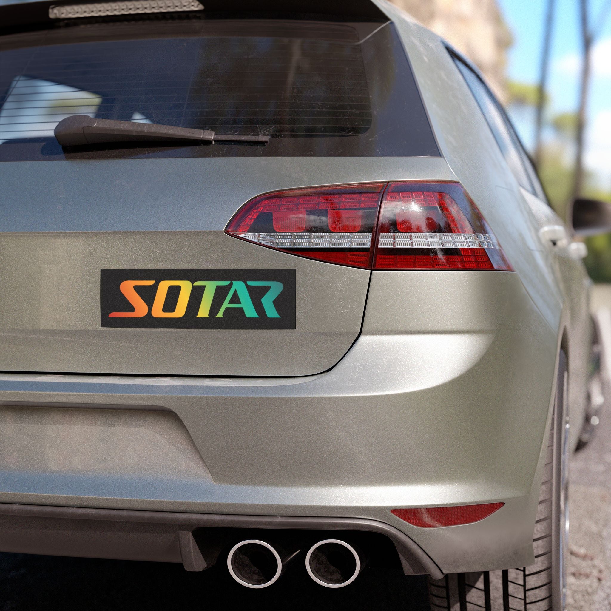SOTAR Orang Green Logo - Auto / Trailer Bumper Magnet Black