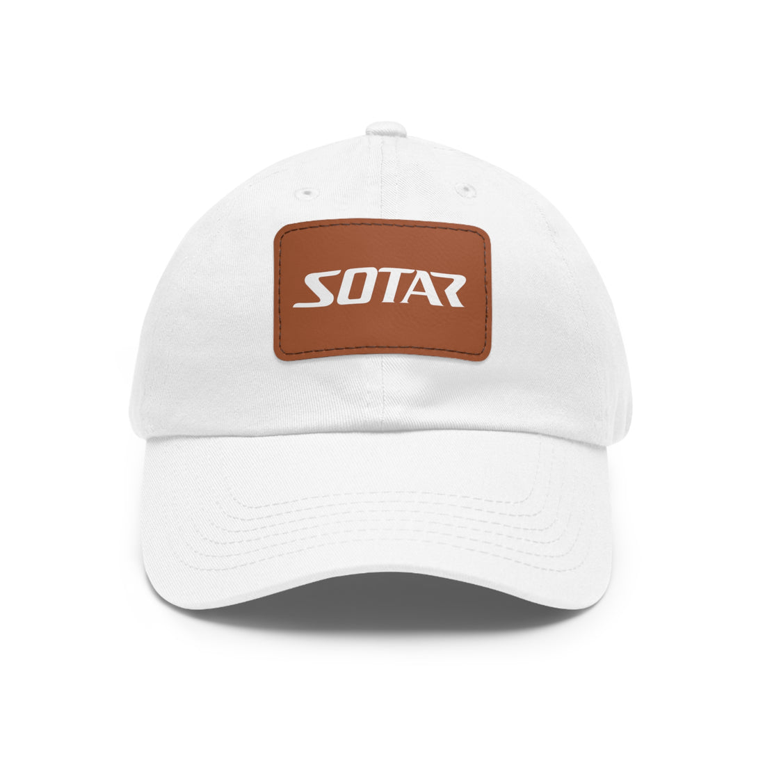 Dad Buckle Cap Hat - SOTAR White LOGO Leather Patch