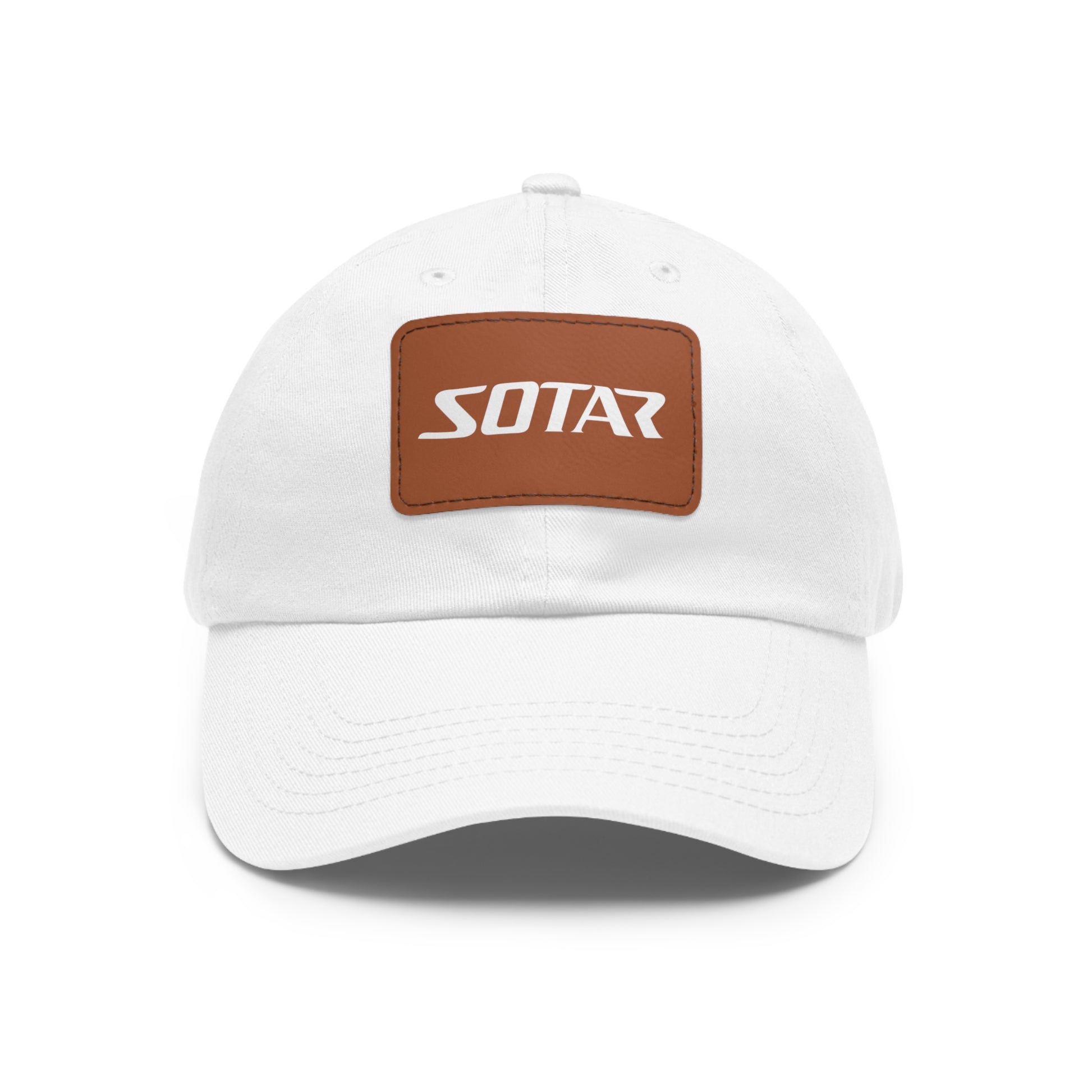 Dad Buckle Cap Hat - SOTAR White LOGO Leather Patch