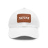Dad Buckle Cap Hat - SOTAR White LOGO Leather Patch