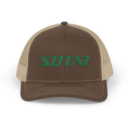 SOTAR Embroidered Green Logo Snapback Trucker Cap Baseball Hat