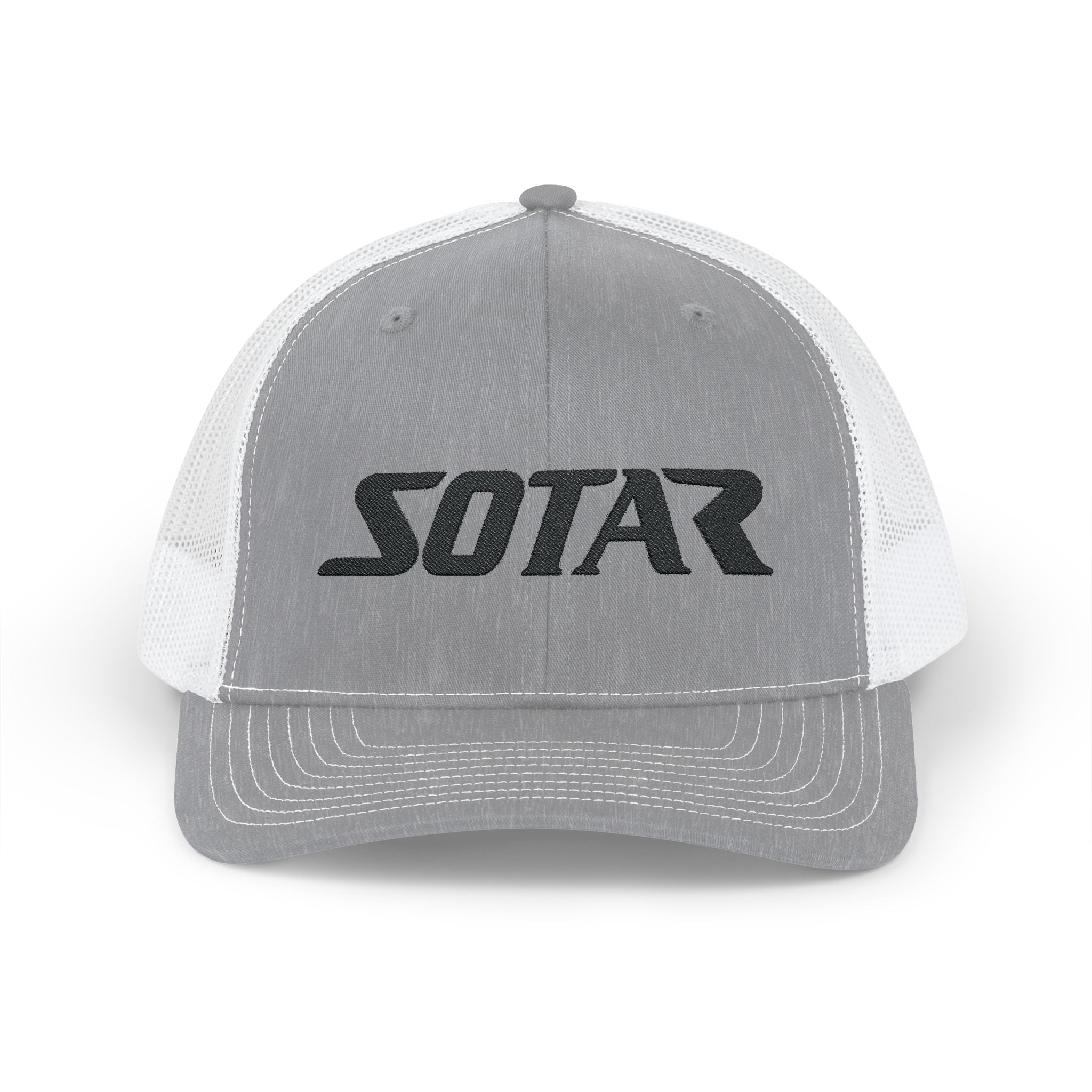 SOTAR Embroidered Black Logo Snapback Trucker Cap Baseball Hat