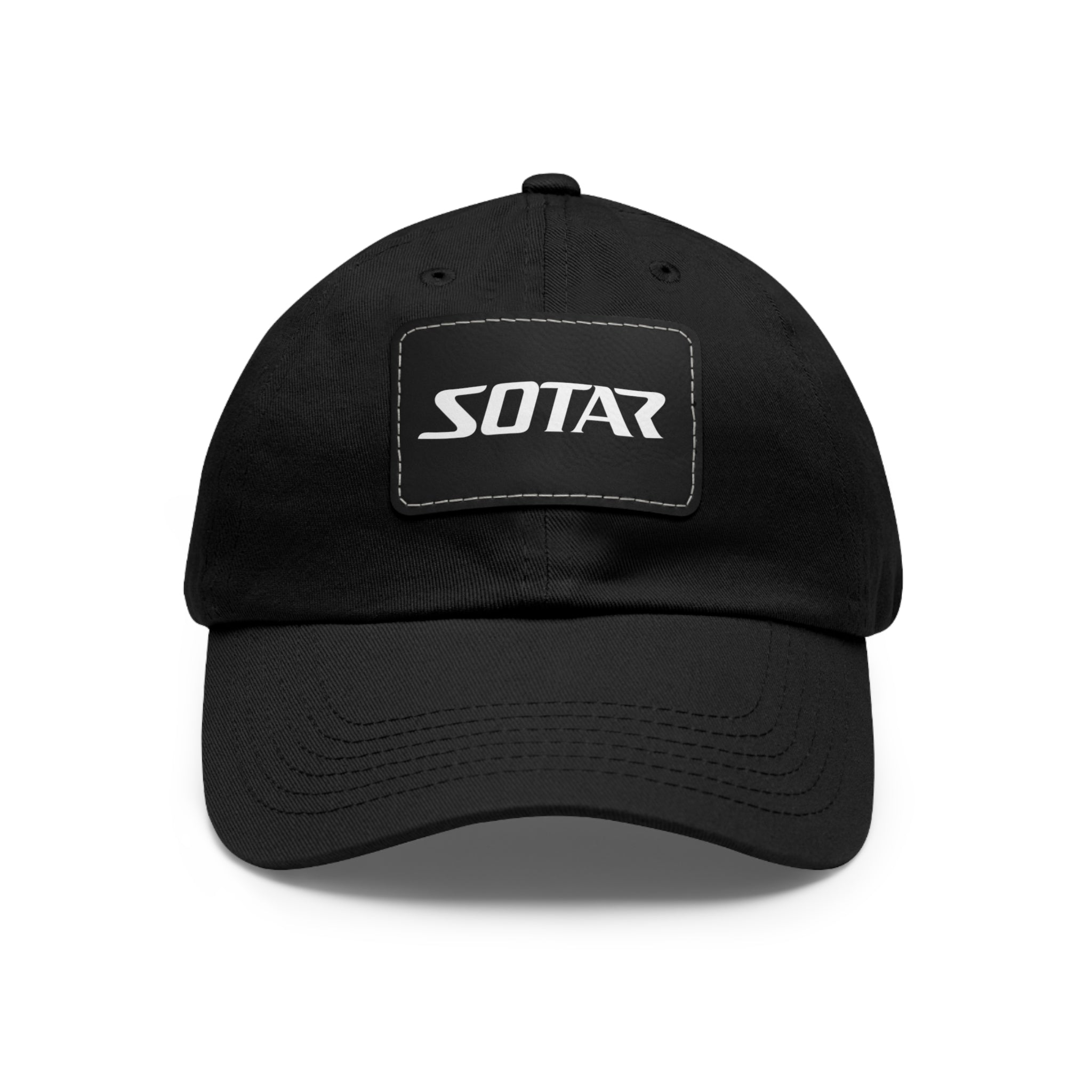 Dad Buckle Cap Hat - SOTAR White LOGO Leather Patch