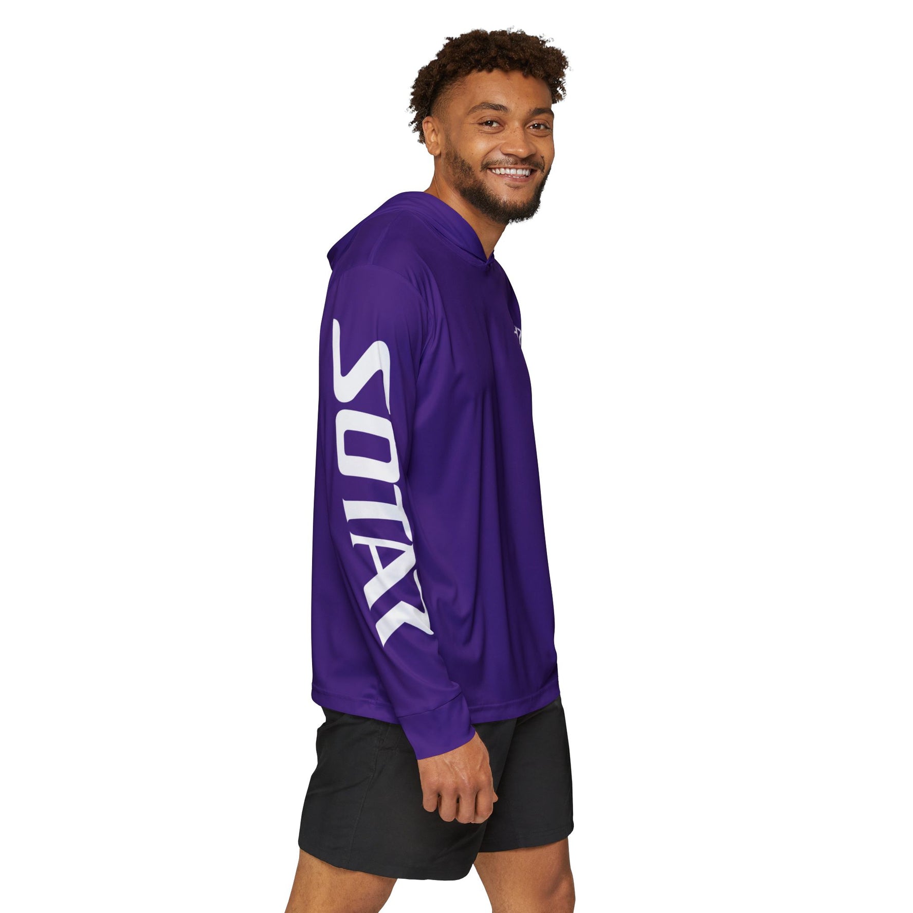 Purple White SOTAR Men's UPF 50+ Sun Shirt