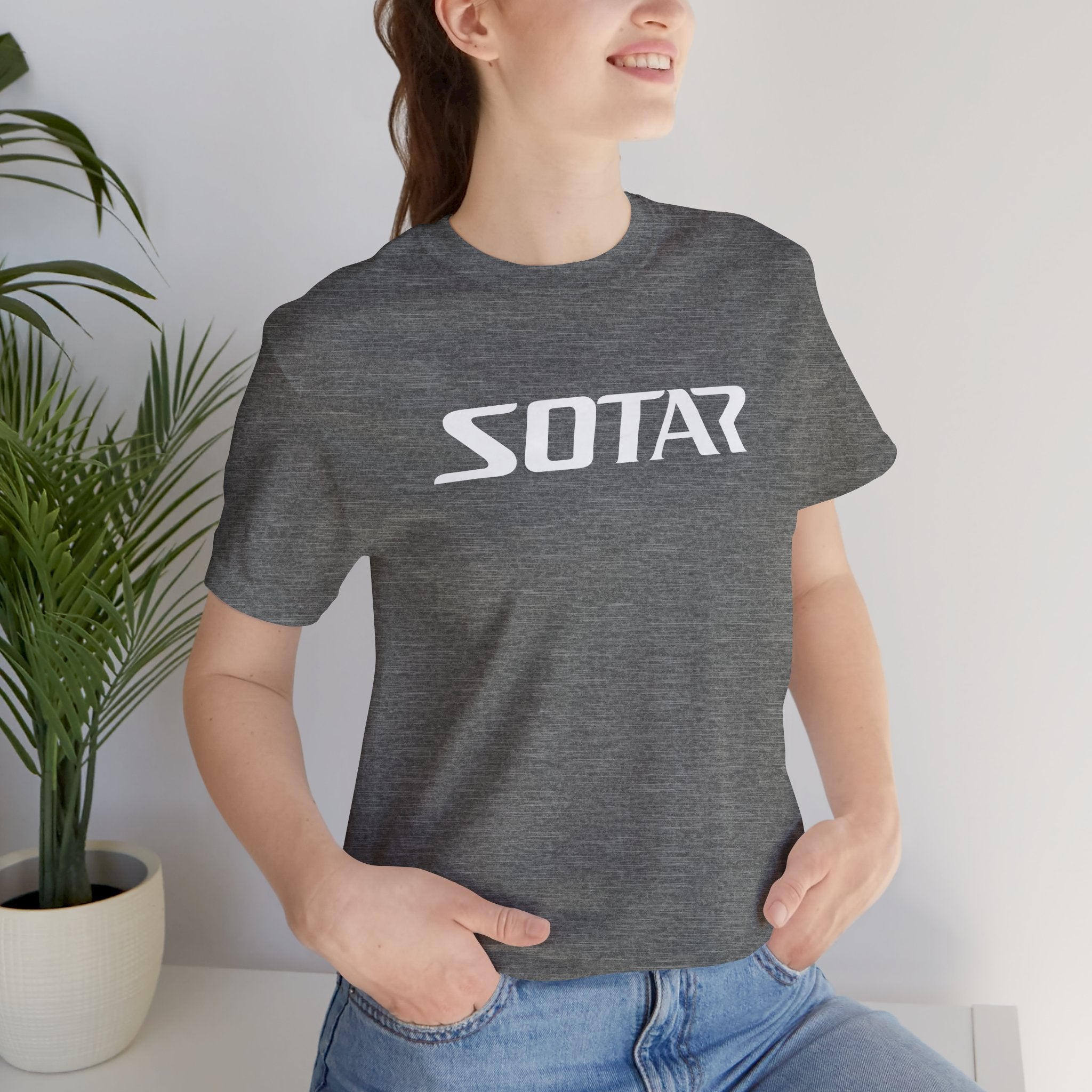 SOTAR White LOGO Graphic Tee - Unisex Casual T-Shirt, Everyday Outdoor