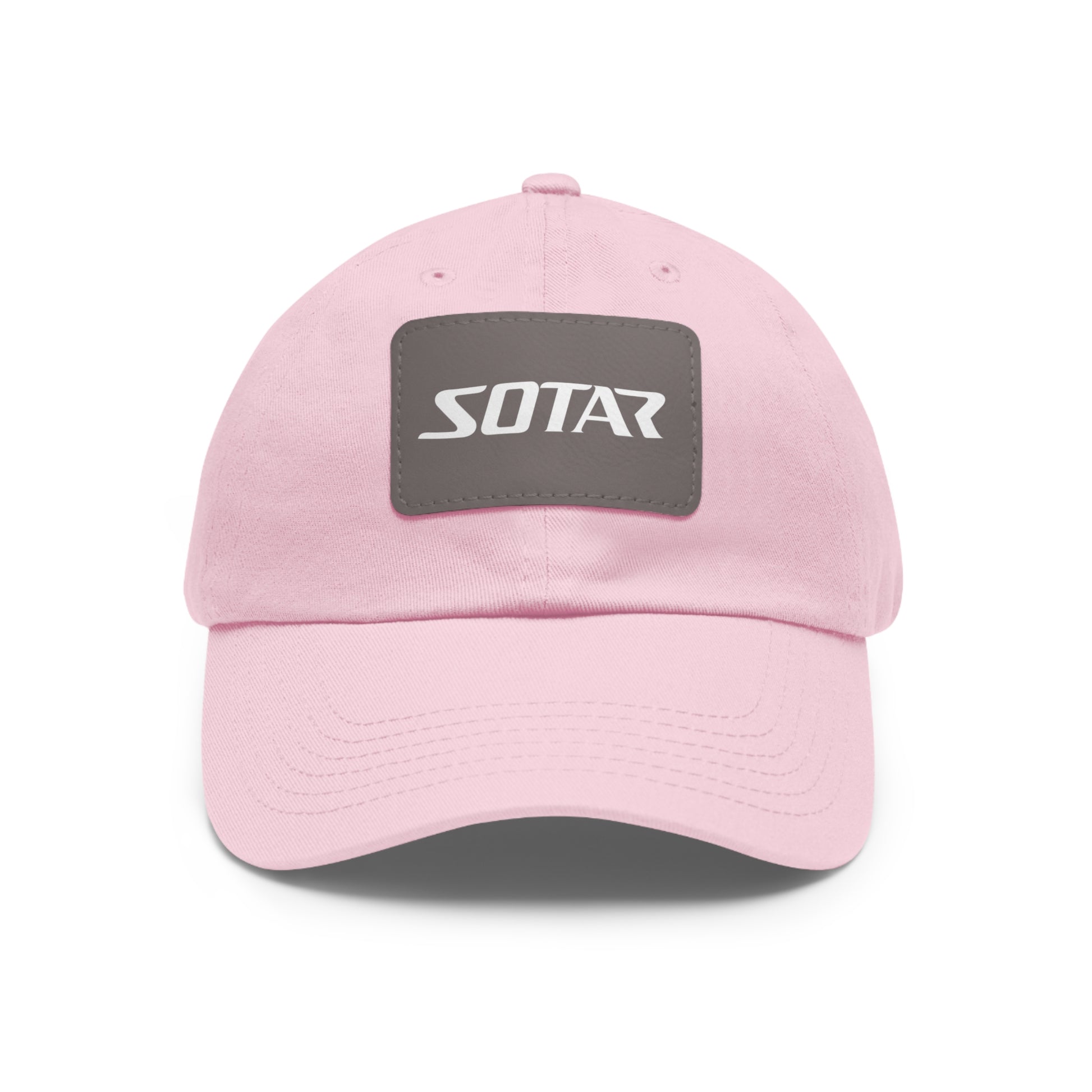 Dad Buckle Cap Hat - SOTAR White LOGO Leather Patch