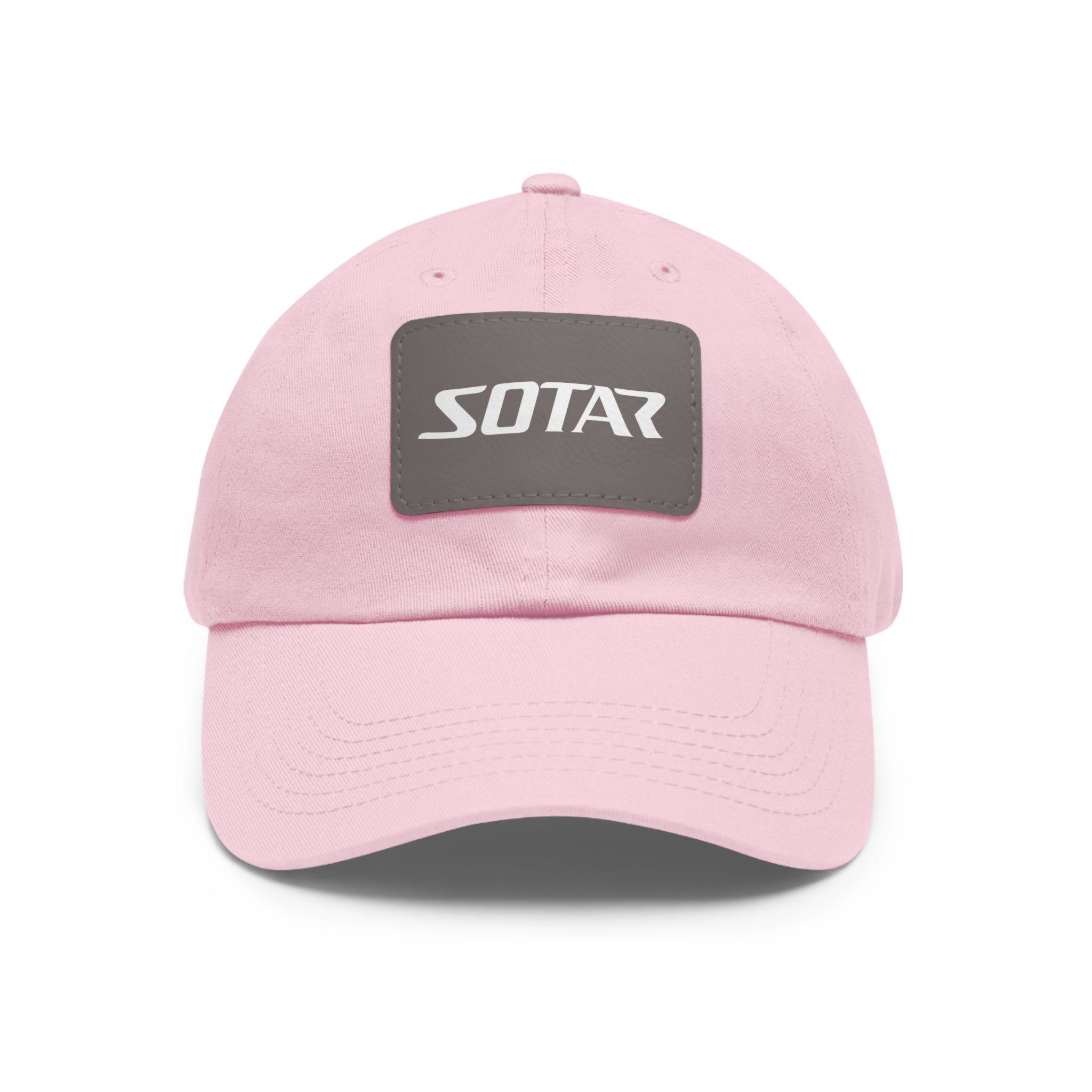 Dad Buckle Cap Hat - SOTAR White LOGO Leather Patch