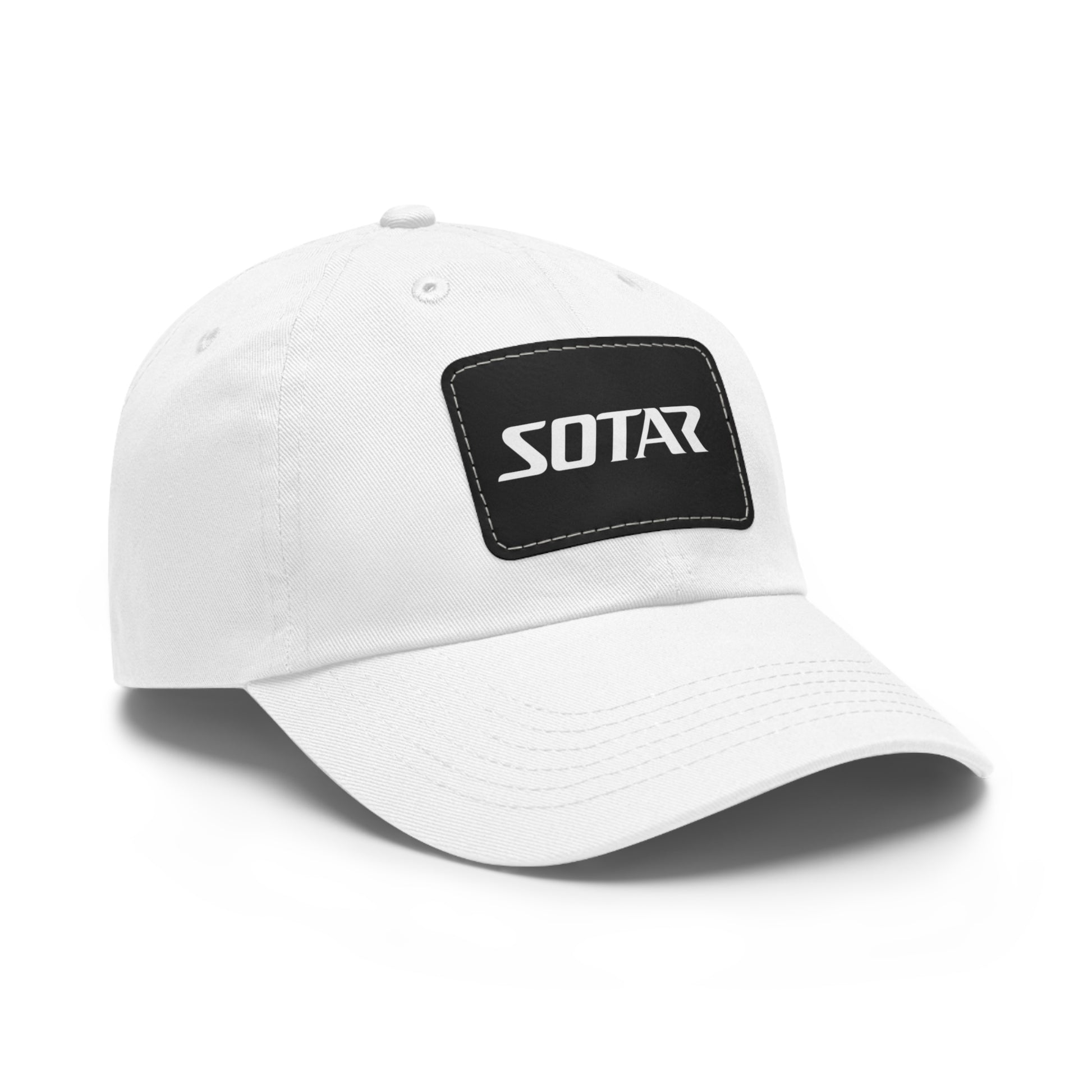 Dad Buckle Cap Hat - SOTAR White LOGO Leather Patch
